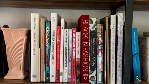 Colorful books on a shelf