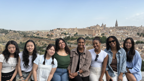 Students pose in Toledo, Spain
