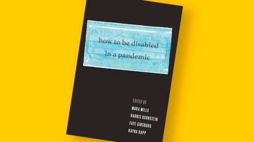 cover of the book shows the title superimposed on a medical mask