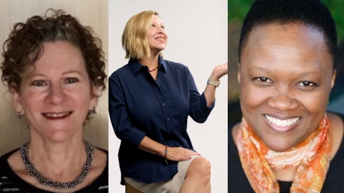 Headshots of Susan Koff, Deborah Damast, and Shirlene Blake