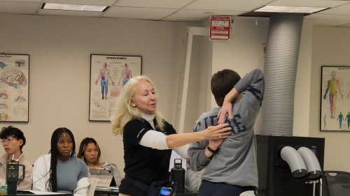 Dr. Donna Cantrell demonstrates a FunFitness technique