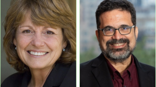 professional headshots of Carol Brandt & Eliot Borenstein 