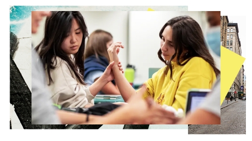 collage of PT students and NYC