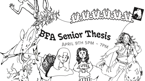 Black and white flyer featuring an illustration of multiple styles linked together.. 