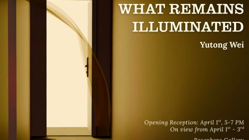 A flyer containing text which overlays a yellow hued image of a doorway. The flyer text can be found in the event details.