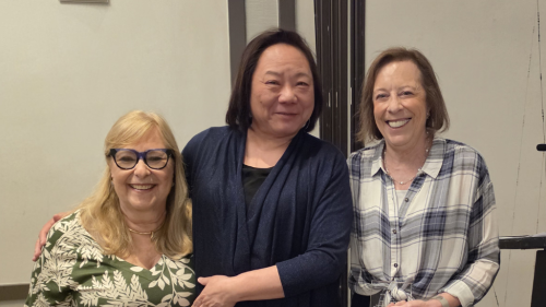 Group photo of Paula Kramer, Sarah Schoen, and Tsu-Hsin Howe