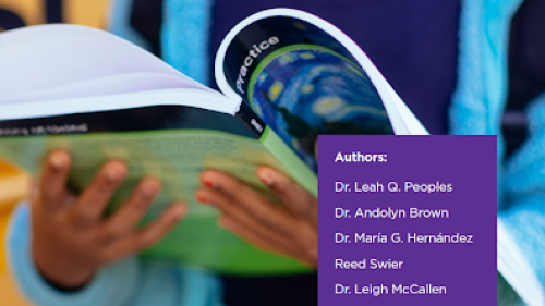 Report cover titled "Cultivating New Ground: Shifts Towards Culturally Responsive Curriculum" by NYU Steinhardt, showing a student holding an open textbook.