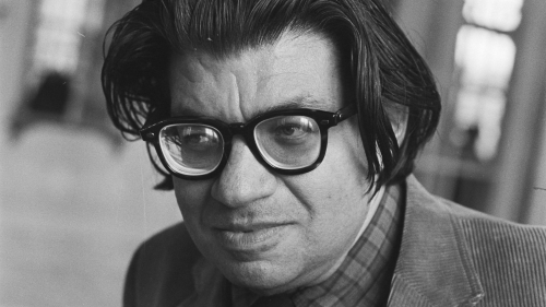 Black and white image of conductor Morton Feldman