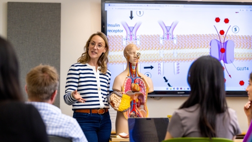 Dr. Olarte teaching the digestive system