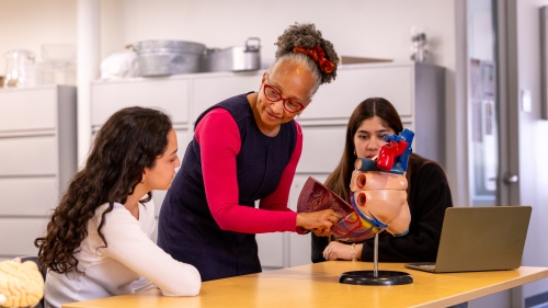 Dr. Lancaster with students