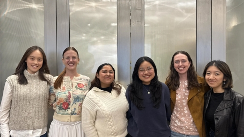 Group photo of the six IESB leaders, from left to right: Yifan, Olivia, Ashly, Josephine, Kaitlyn, Laura