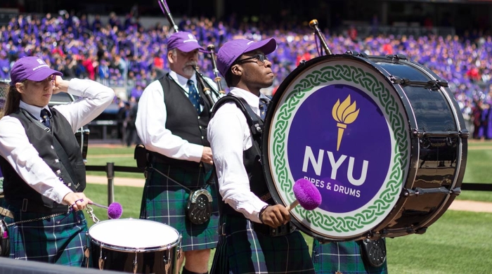 NYU Pipes and Drums Ensemble Performance