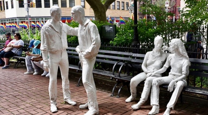 George Segal’s Gay Liberation sculpture of two couples