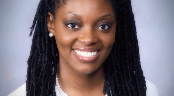 Portrait of Letisha Smith wearing white sweater