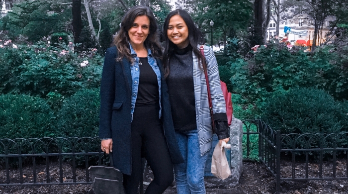 Food Studies master's students Sarah Dietz and Yvonne Cuaresma