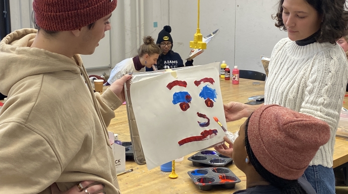 Students working on Art Therapy project