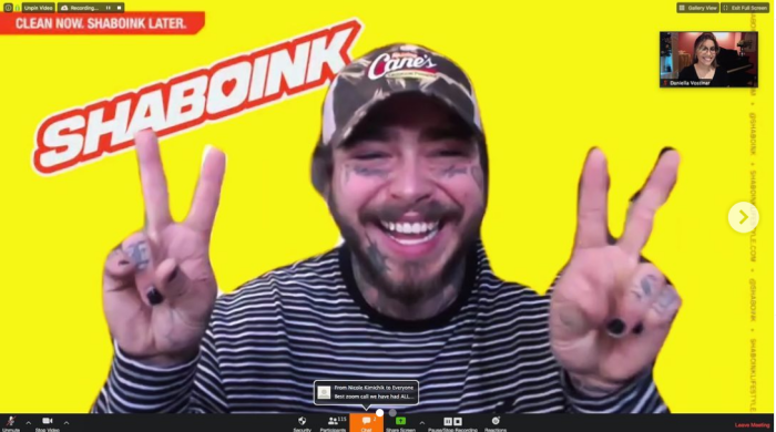 Post Malone in zoom class