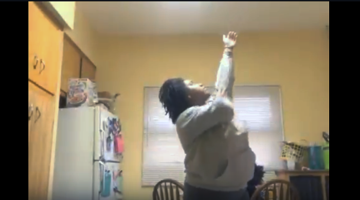 student dancing 