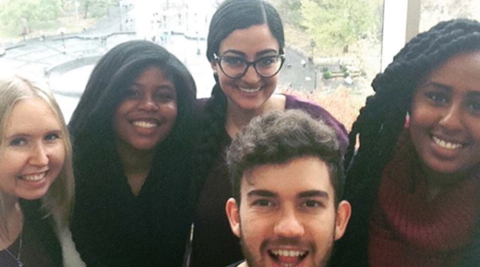 Grad students at a GSO event