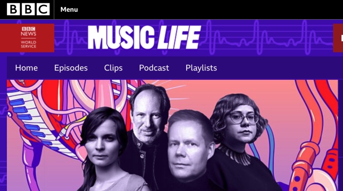 Screenshot from the BBC website of composers participating in the "science of soundtracks" roundtable.