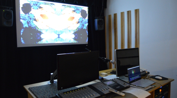 Recording equipment in Studio C.