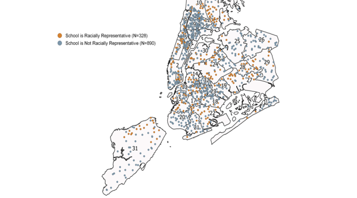 Map of Desegregation in NYC