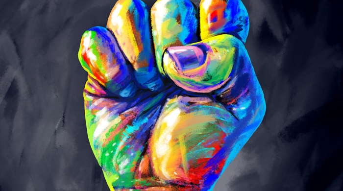 painted of a fist
