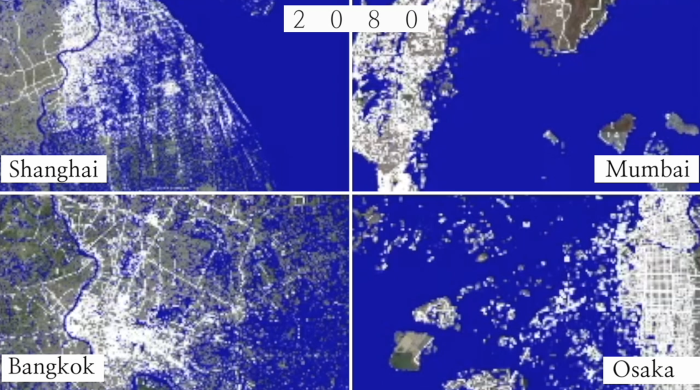 4 aerial graphics of the earth