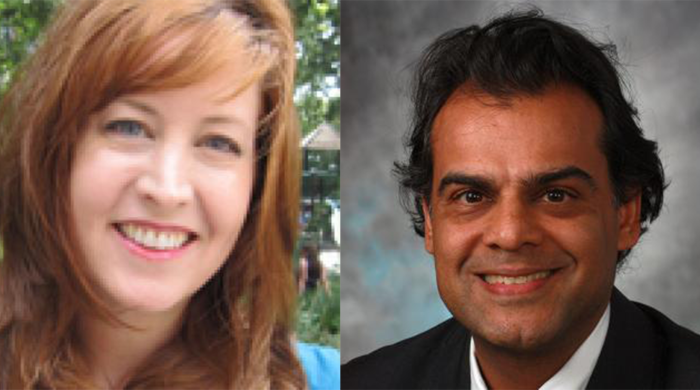 Images of Erin Godfrey and Ajay Chaudry
