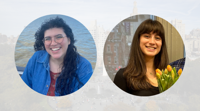 two headshots images of two women