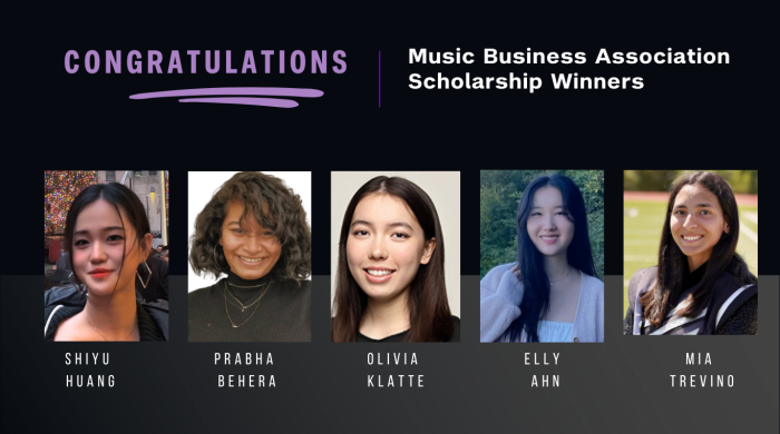 Five Music Business awards winners