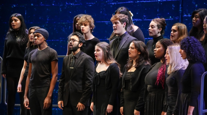 Choral Arts students performing on stage