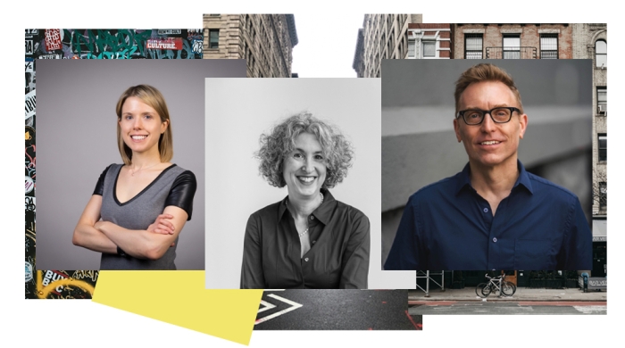 Collage of headshots: Tara McAllister, Melissa Rachleff-Burtt, and Joe Salvatore