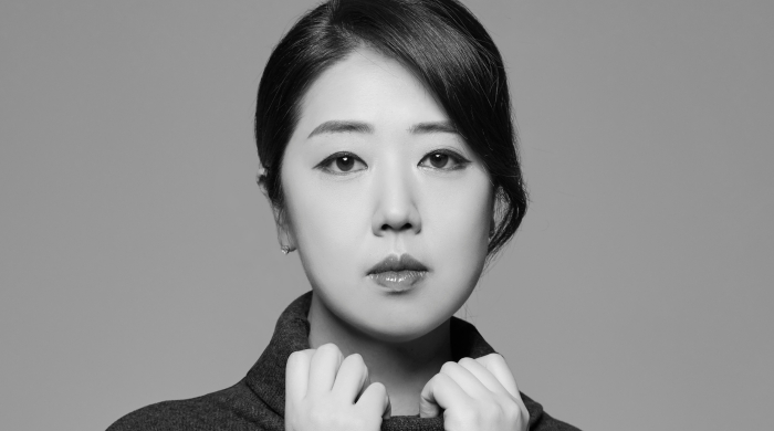 Jazz alumna Eunmi Lee headshot in black and white