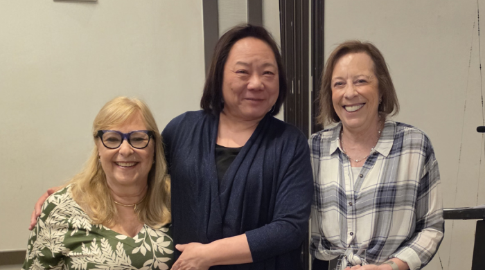 Group photo of Paula Kramer, Sarah Schoen, and Tsu-Hsin Howe