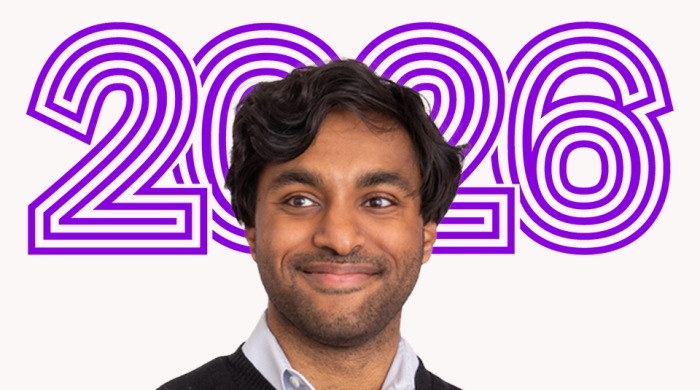 Armaan Gupta headshot in front of the number 2026