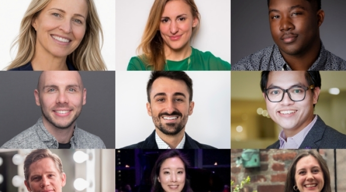 Headshots of nine faculty members in a 3x3 grid layout