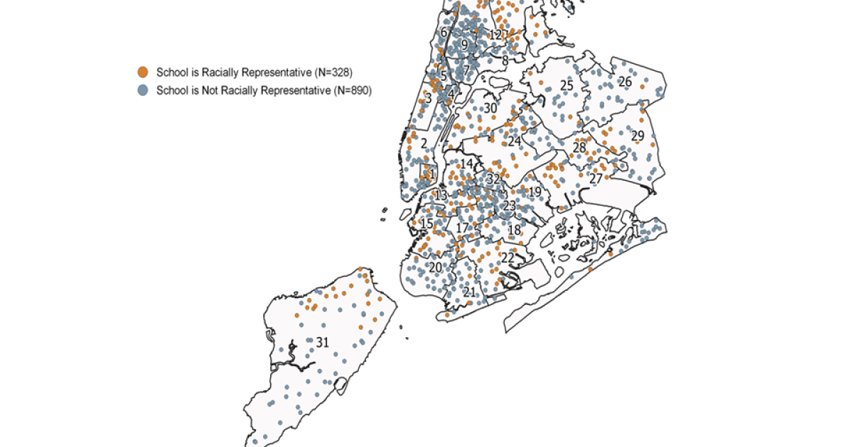 Mapping Racially Representative Schools Nyu Steinhardt