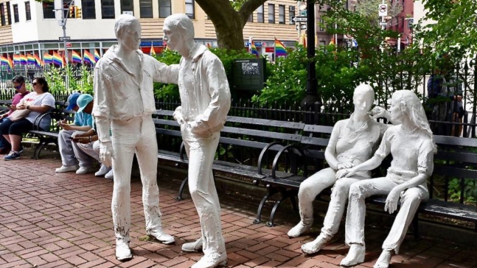 George Segal’s Gay Liberation sculpture of two couples