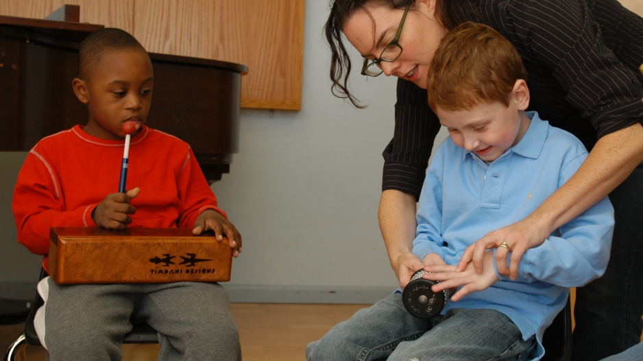 Two children at Nordoff-Robbins Center for Music Therapy