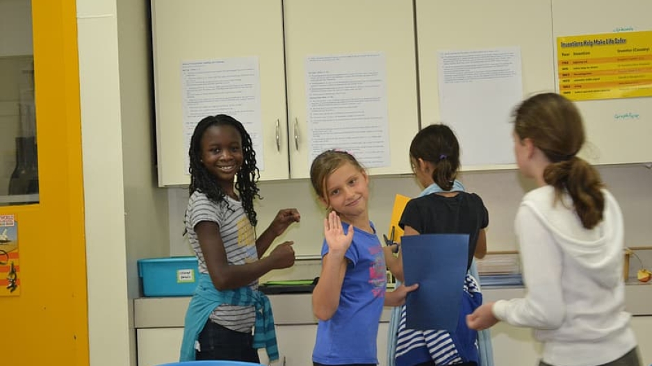 Children in a classroom