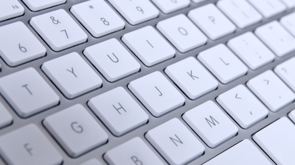 A closeup of a computer keyboard