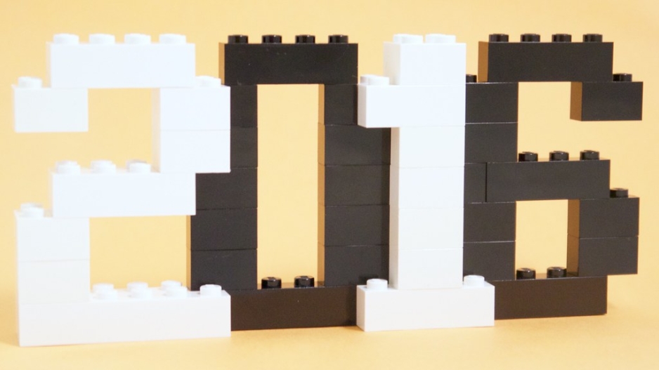 2016 created using lego blocks
