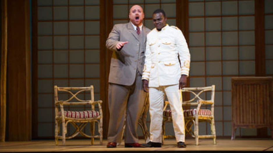 Errik Hood (right) performs in Madame Butterfly