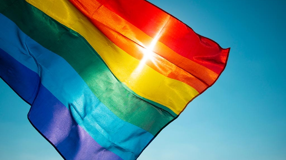 a rainbow pride flag