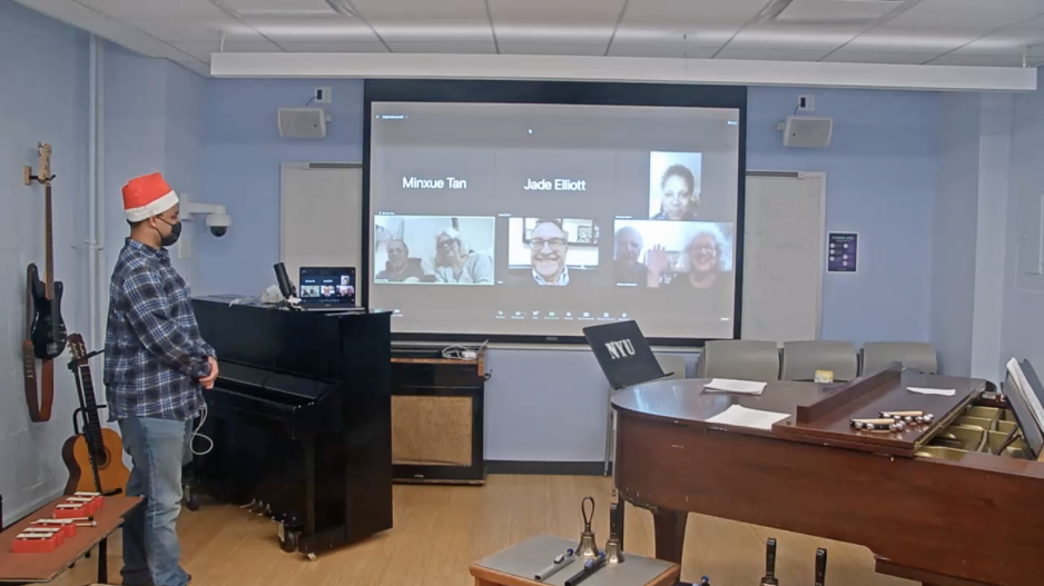 picture of the Nordoff-Robbins Community Music Event 2021 showing the remote audience on Zoom