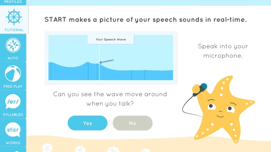Screenshot of staRt: Speech Therapist’s App for /R/ Treatment's tutorial demo