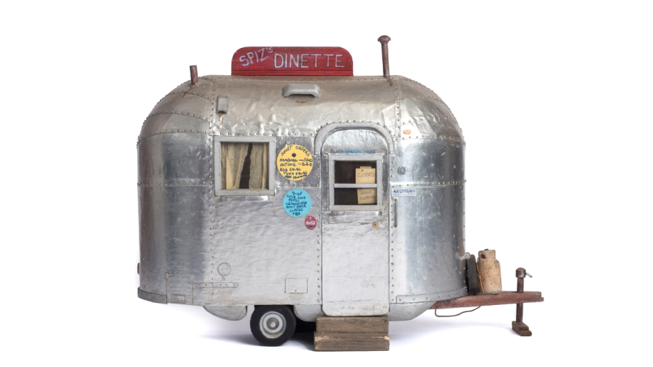 a miniature dinette made of foil