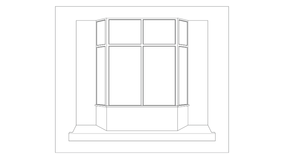 A computerized sketch of the 80WSE Gallery window looking into the project space