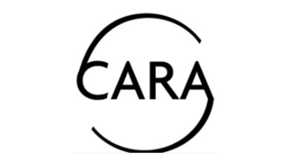 White colored square featuring the logo for the College Access. With Black Text that reads "CARA"